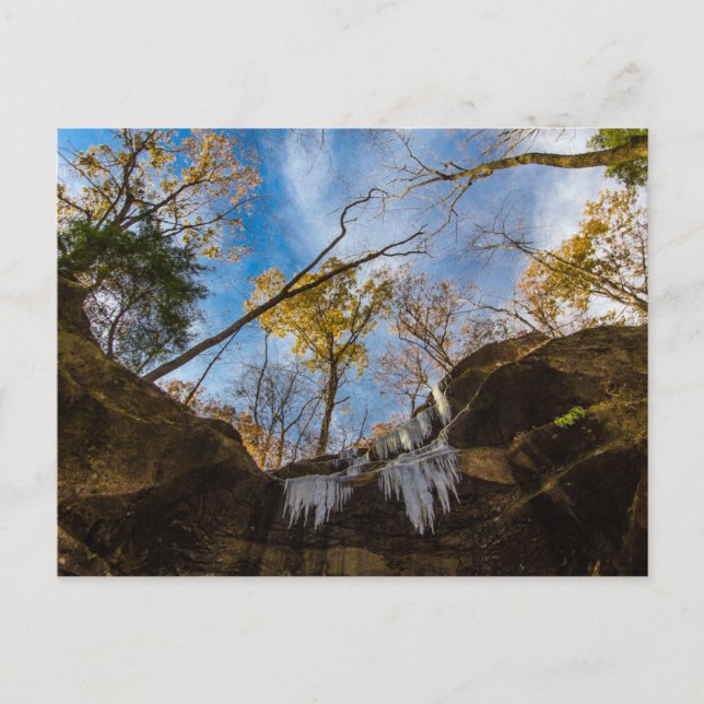 Postal Acantilados Hemlock en otoño, Indiana (Anverso)