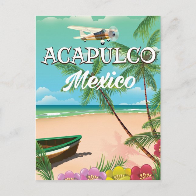 Postal Acapulco México poster de Viajes Vintage (Anverso)