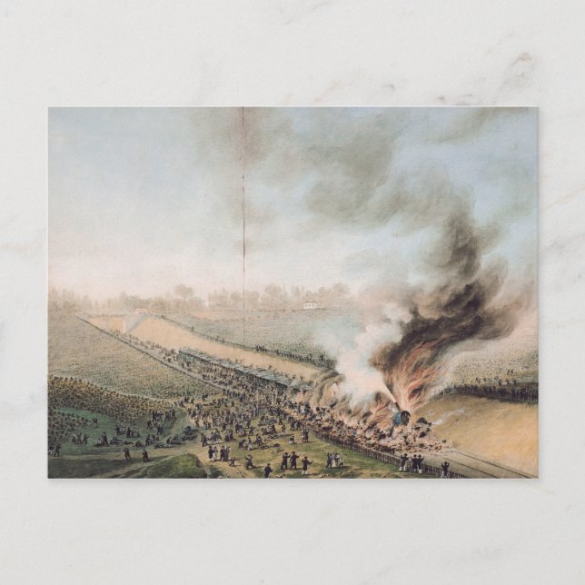 Postal Accidente en Versalles con ferrocarril de Bellevue (Anverso)