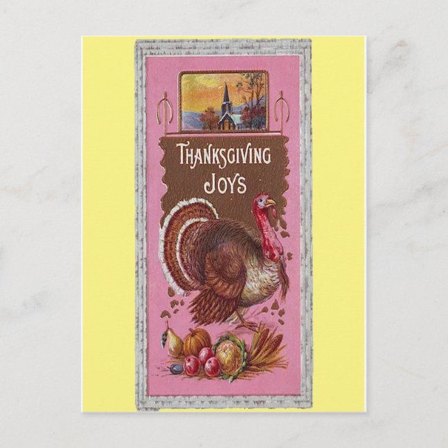 Postal Acción de Gracias con Turquía en 1917 (Anverso)