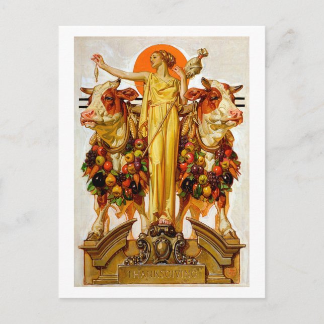 Postal Acción de Gracias - Leyendecker (Anverso)