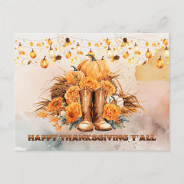 Postal Acción de Gracias Occidental