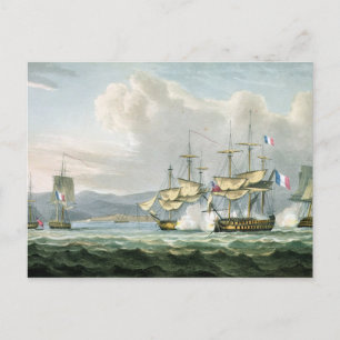 Postal Acción Frigate en Vizagapatam Roads, fuera de Indi