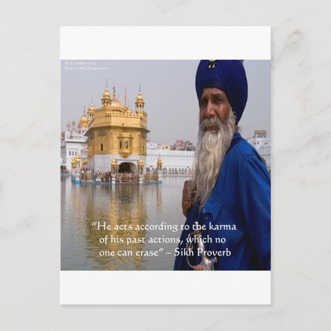 Postal Acciones Sikh/Karma Proverb (Anverso)