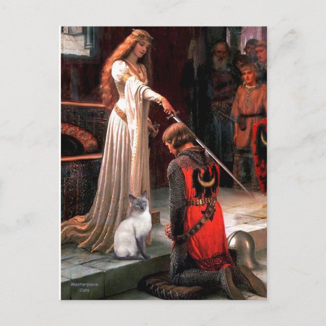 Postal Accolade - gato siamés de Blue Point (Anverso)