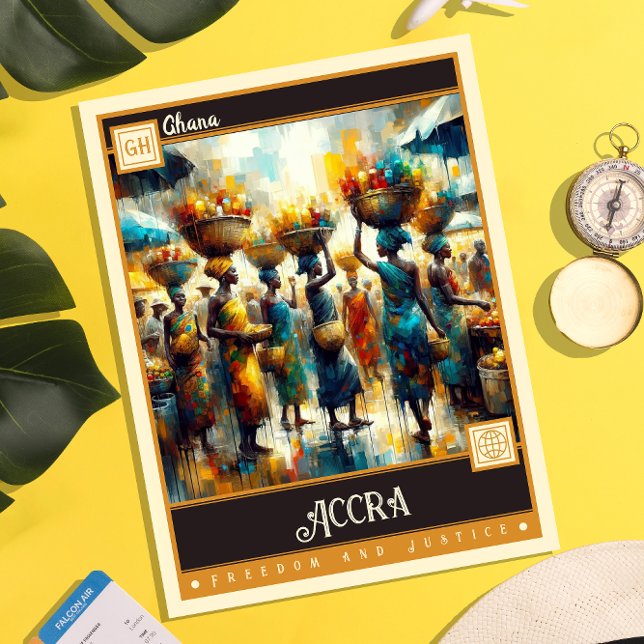 Postal Accra (Ghana) | Pintura de época (Subido por el creador)