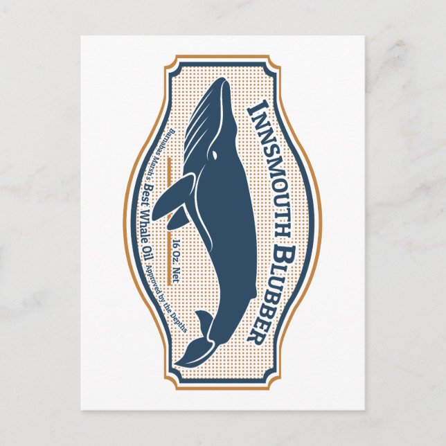 Postal Aceite de ballena azul Innsmouth (Anverso)