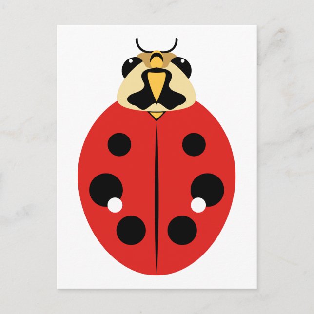 Postal Aceite de Ladybug Rojo (Anverso)