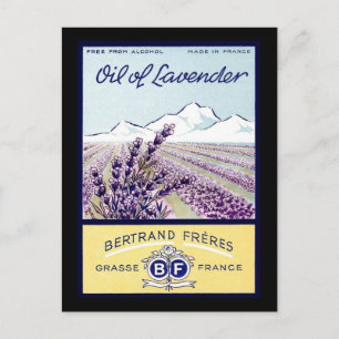 Postal Aceite de lavanda - Grasse Francia