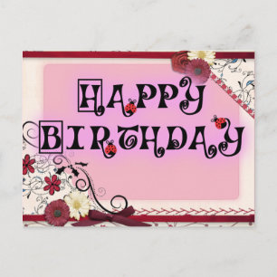 Postal Aceite De Punto De Bicho Ladybug Oficina Personali