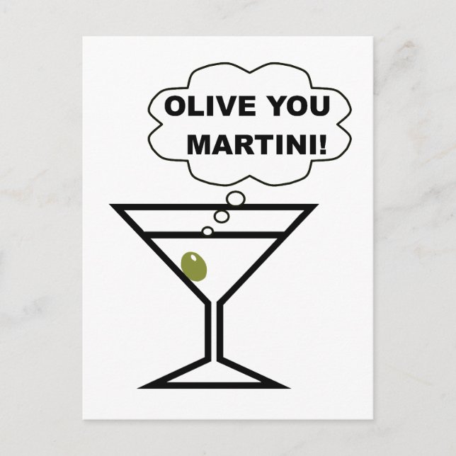 Postal Aceituna usted Martini (Anverso)