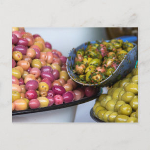 Postal Aceitunas En El Mercado