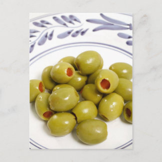Postal Aceitunas verdes portuguesas