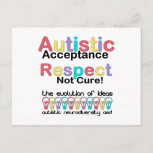 Postal Aceptación Respeto No Curación Autista
