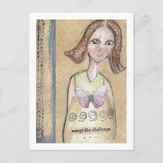 Postal Aceptar el desafío (Anverso)