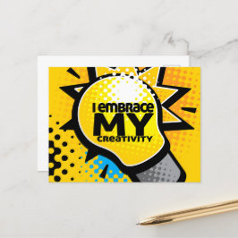 Postal "Acepto mi creatividad" Motivación Afirmación