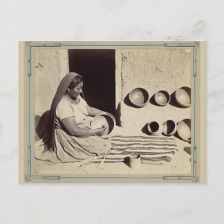 Postal Acerámica de enlucido femenino - 1879