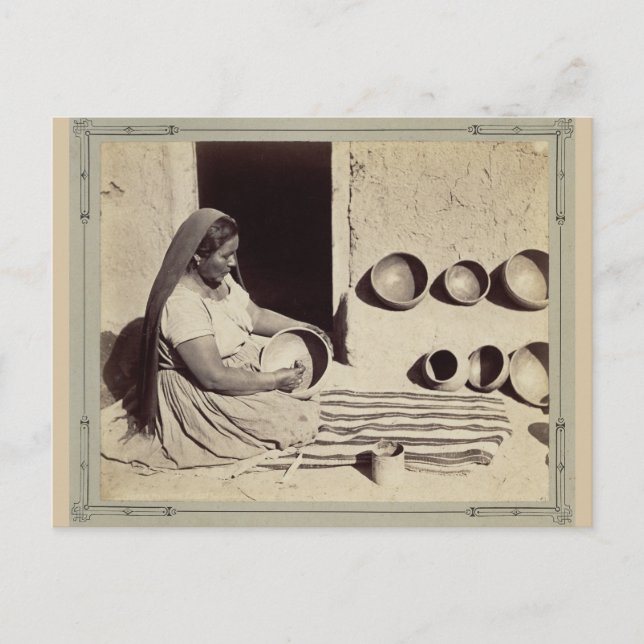 Postal Acerámica de enlucido femenino - 1879 (Anverso)