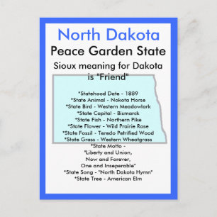 Postal Acerca de Dakota del Norte