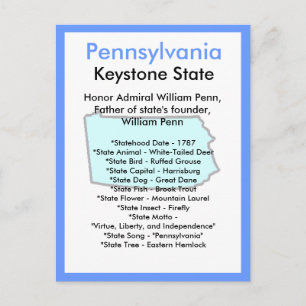 Postal Acerca de Pennsylvania