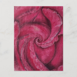 Postal Acercamiento a la rosa roja