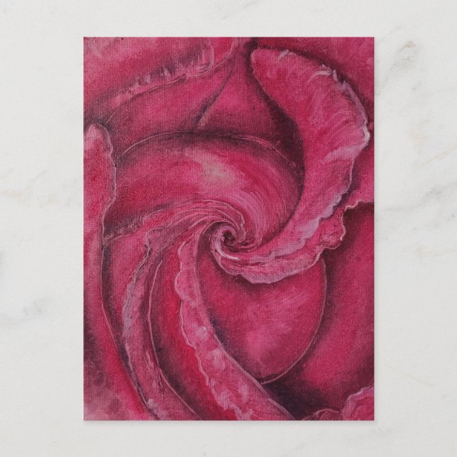 Postal Acercamiento a la rosa roja (Anverso)