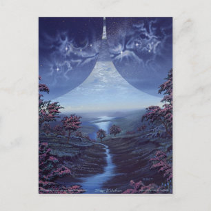 Postal Acercándose al amanecer en el mundo del anillo