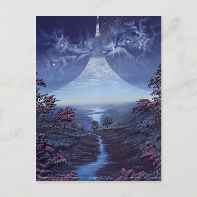 Postal Acercándose al amanecer en el mundo del anillo (Anverso)