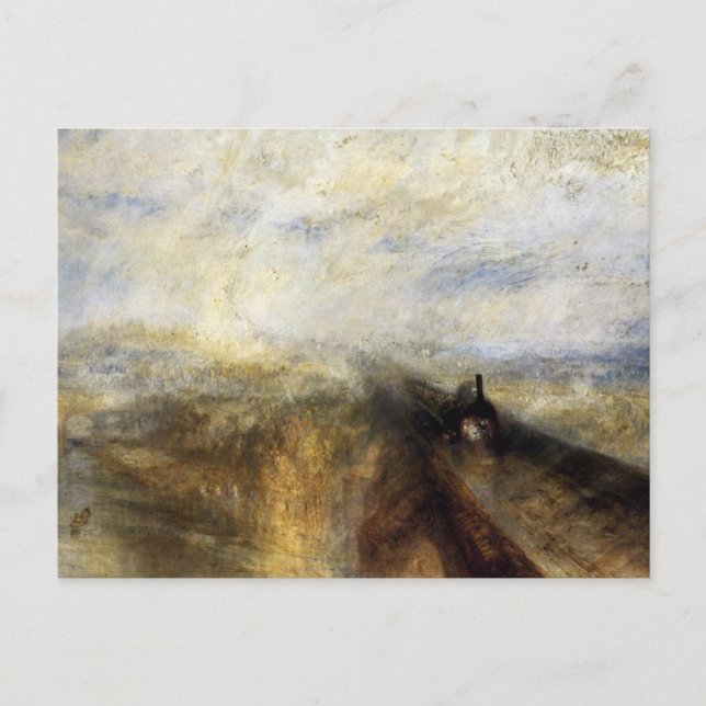 Postal Acero De Lluvia Y Velocidad De JMW Turner (Anverso)