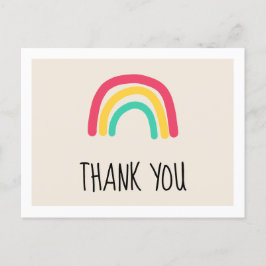 Postal Acertado arco iris moderno Bebé ducha Gracias