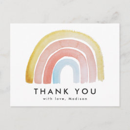 Postal Acervo arcoiris de color dulce y suave gracias