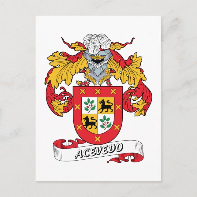 Postal Acevedo Family Crest (Anverso)