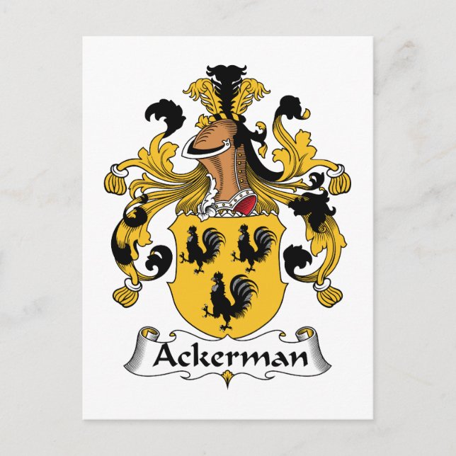 Postal Ackerman Family Crest (Anverso)
