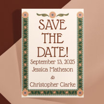 Acogedor Boda Homespun Save-the-Date