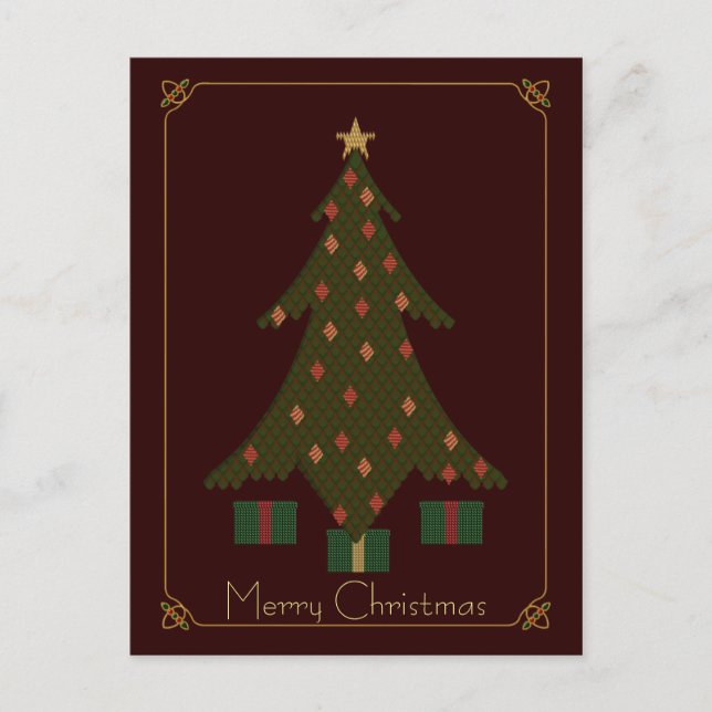 Postal acolchada del navidad (Anverso)