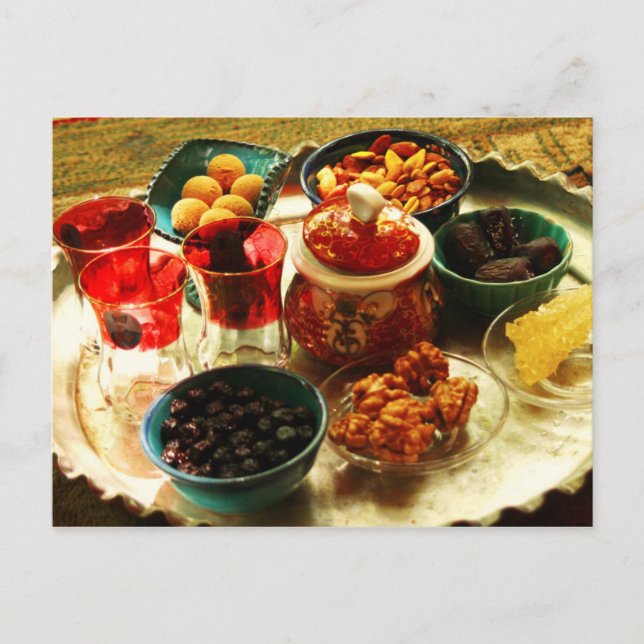 Postal Acompañantes para el té iraní (Anverso)