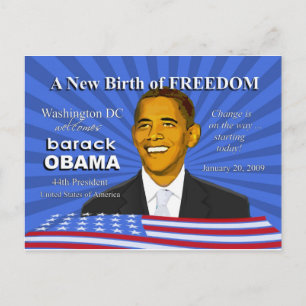 Postal Acontecimientos de la toma de mando de Obama Postc
