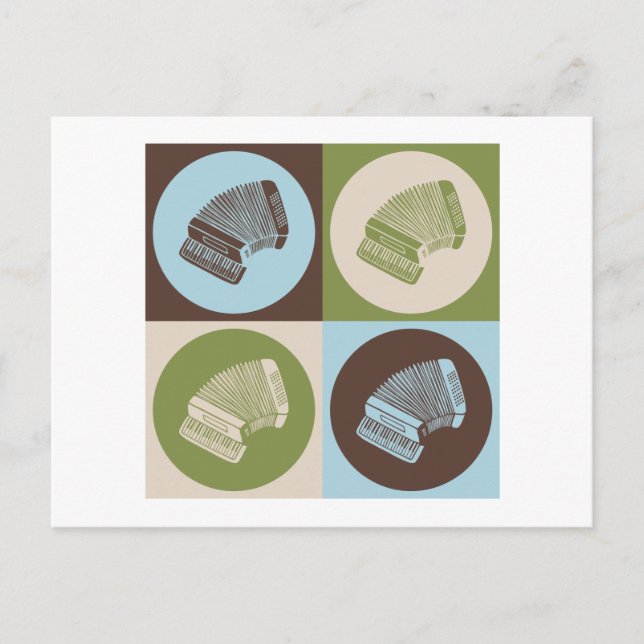 Postal Acordeón de arte pop (Anverso)