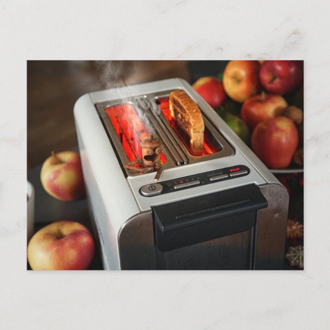 Postal Acorn elf en la tostadora (Anverso)