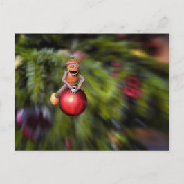 Postal Acorn elves sobre los Navidades Navidades de decor