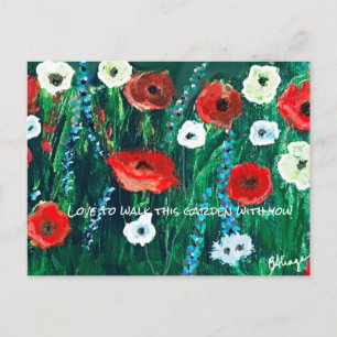 Postal Acrílico De Flor Fresca Para Ella