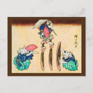 Postal Acrobat Cat, Hiroshige, Ukiyo-e