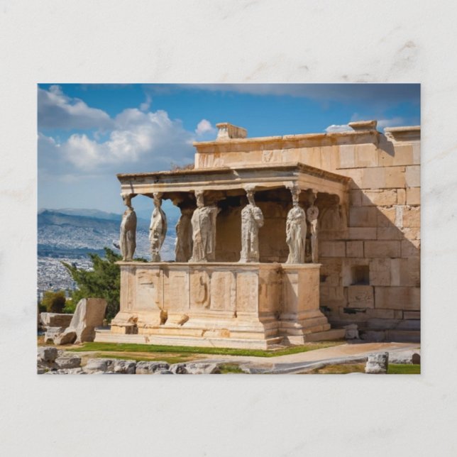 Postal Acrópolis Atenas, Grecia (Anverso)
