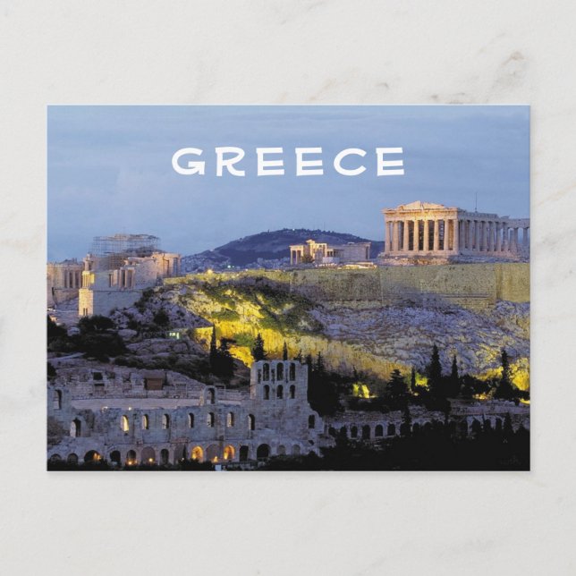 Postal Acrópolis Atenas Grecia (Anverso)