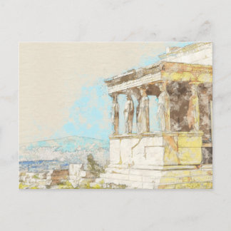 Postal Acrópolis de época, Atenas, GRECIA