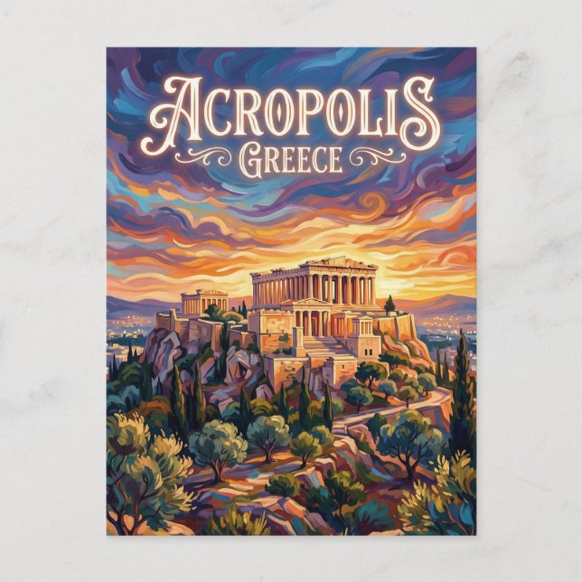 Postal Acrópolis Grecia (Anverso)