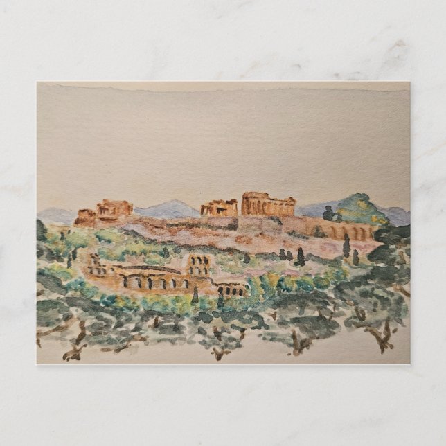 Postal Acropolis of Athens Postcard (Anverso)