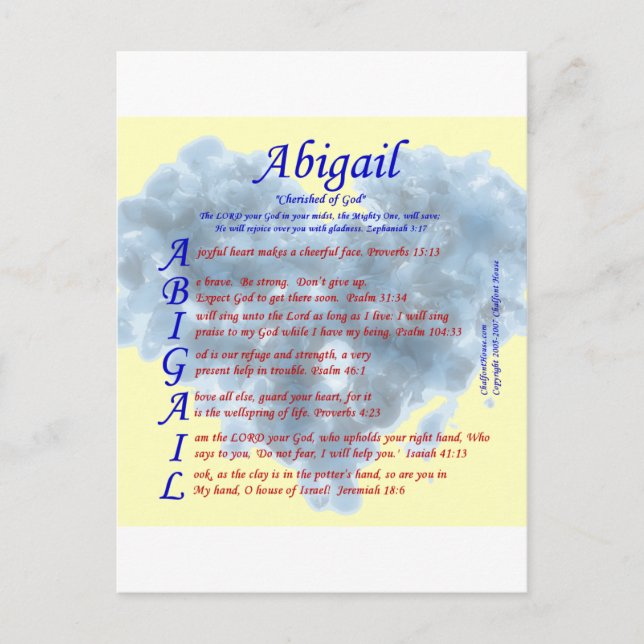 Postal Acrostic de Abigail (Anverso)