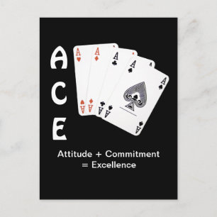 Postal Actitud ACE + Compromiso = Excelencia