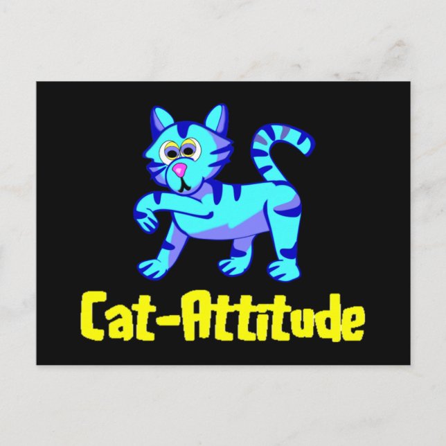 Postal Actitud De Gato (Anverso)